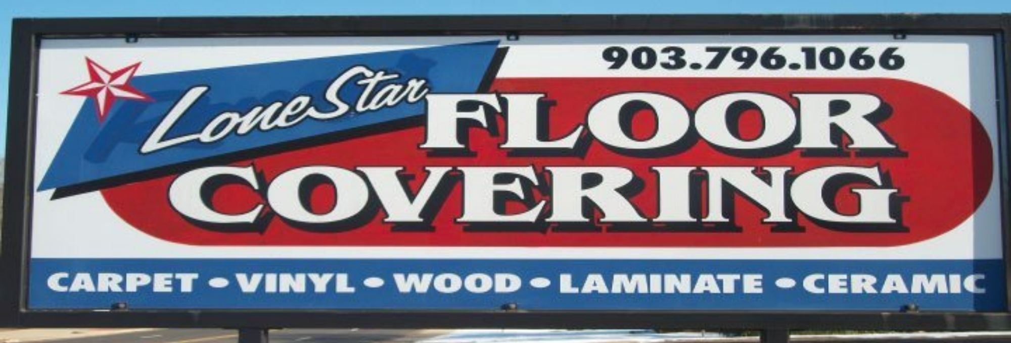 ad street spot for May's Lone Star Flooring on Atlanta, TX area