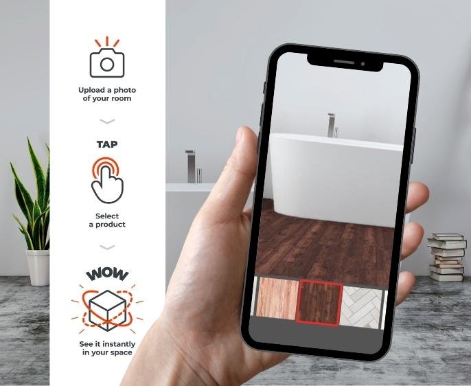 room visualizer app from May's Lone Star Flooring on Atlanta, TX area